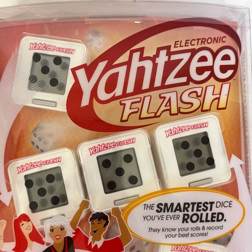 Hasbro Electronic Yahtzee Flash 4 Fast Action Games Poker Play Wild Dice 2011